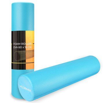 Масажний ролик Cornix EVA+ 60 x 15 см (валик, роллер) XR-0311 Blue 5086 фото
