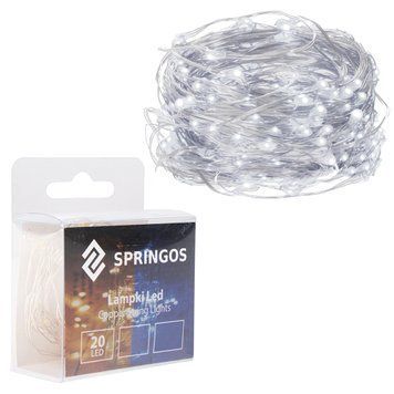 Гірлянда на батарейках Springos 1.9 м 20 LED CL0006 Cold White 3145 фото