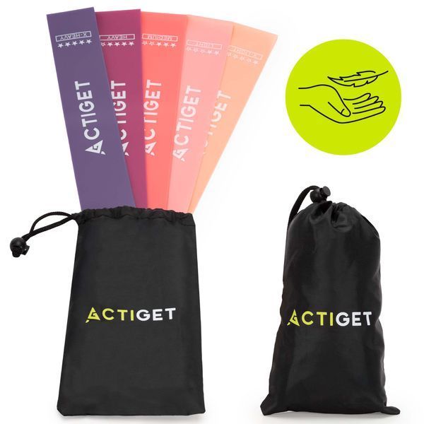 Резинки для фітнесу Actiget Mini Power Band набір 5 шт 1-20 кг ACT0105 5842 фото