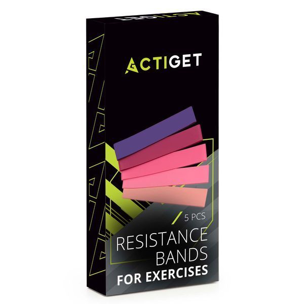 Резинки для фітнесу Actiget Mini Power Band набір 5 шт 1-20 кг ACT0105 5842 фото