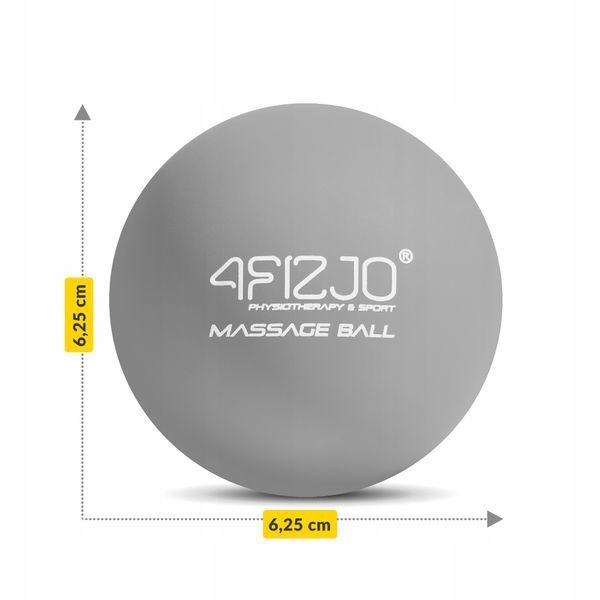 Масажний м'яч 4FIZJO Lacrosse Ball 6.25 см Grey (P-5907739314314) 3682 фото