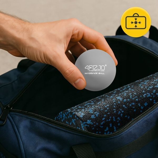 Масажний м'яч 4FIZJO Lacrosse Ball 6.25 см Grey (P-5907739314314) 3682 фото