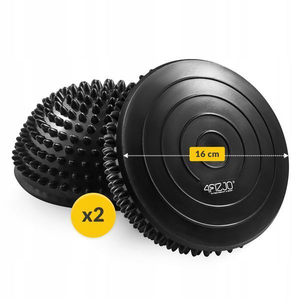 Півсфера масажна балансувальна 4FIZJO Balance Pad 16 см 2 шт масажер для ніг, стоп Black (P-5907739310484) 2023 фото