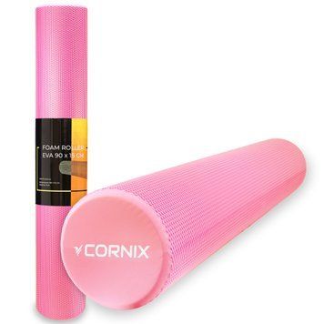 Масажний ролик Cornix EVA+ 90 x 15 см (валик, роллер) XR-0313 Pink 5088 фото