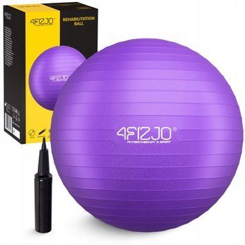 М'яч для фітнесу (фітбол) 4FIZJO 65 см Anti-Burst Violet (P-5905973404778) 5949 фото