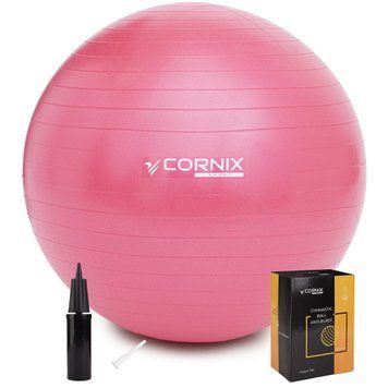 М'яч для фітнесу (фітбол) Cornix 75 см Anti-Burst XR-0024 Pink 3815 фото