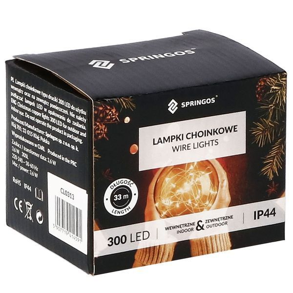 Гірлянда Springos 30 м 300 LED CL0309 Cold White 3385 фото