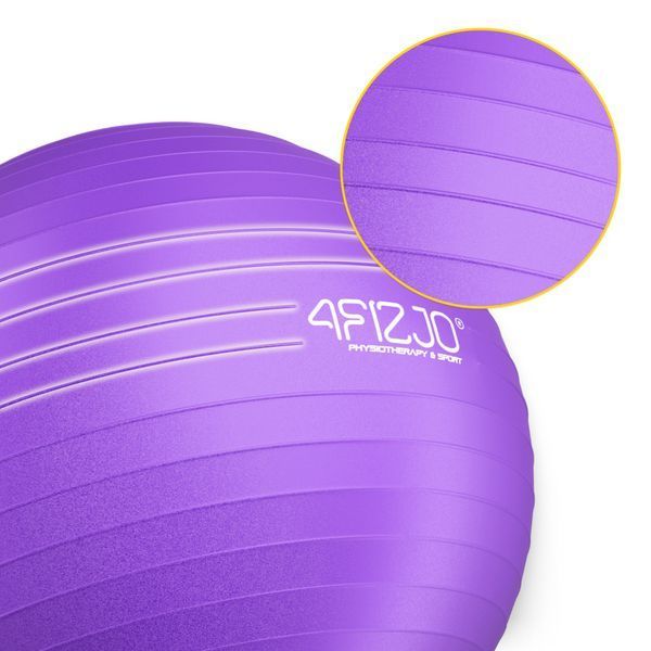 М'яч для фітнесу (фітбол) 4FIZJO 65 см Anti-Burst Violet (P-5905973404778) 5949 фото