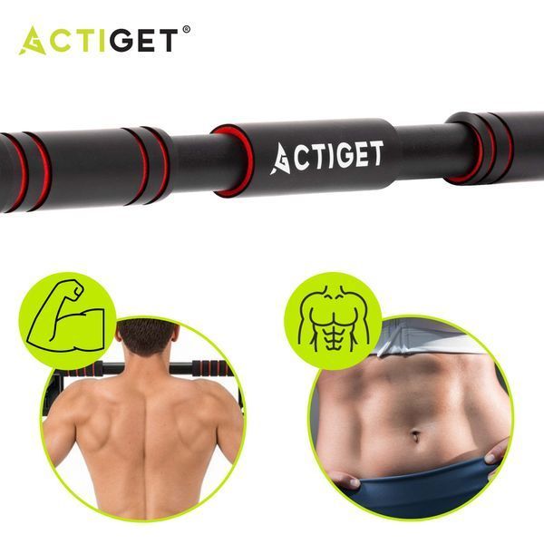 Турнік розсувний Actiget 72-105 см ACT0168 Black/Red 5896 фото