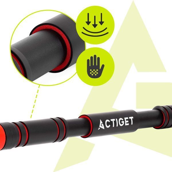 Турнік розсувний Actiget 72-105 см ACT0168 Black/Red 5896 фото
