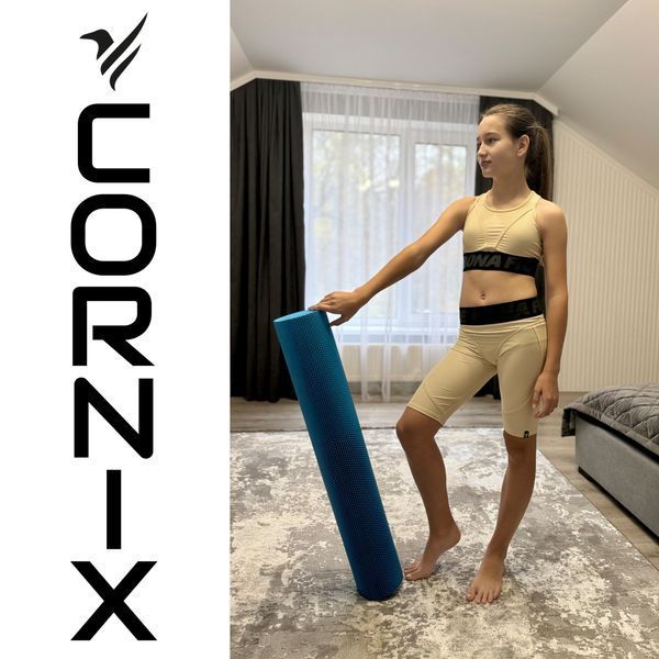 Масажний ролик Cornix EVA+ 90 x 15 см (валик, роллер) XR-0316 Blue 5091 фото