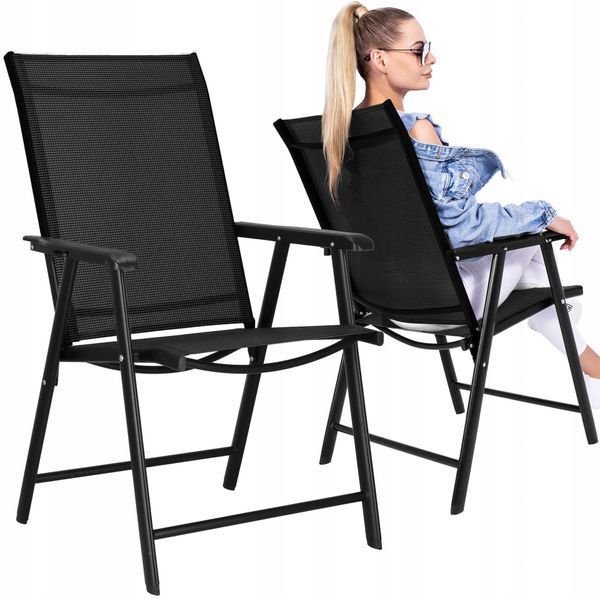Крісло садове Springos складне GC0079 Black 6026 фото