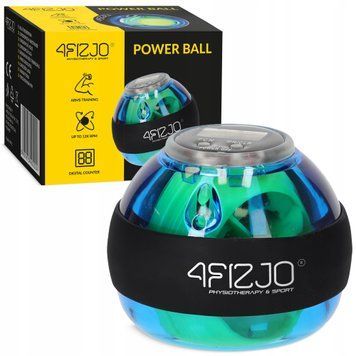 Тренажер для кисті та зап'ятстя 4FIZJO Power Ball гіроскопічний Blue/Yellow (P-5905973402224) 5527 фото