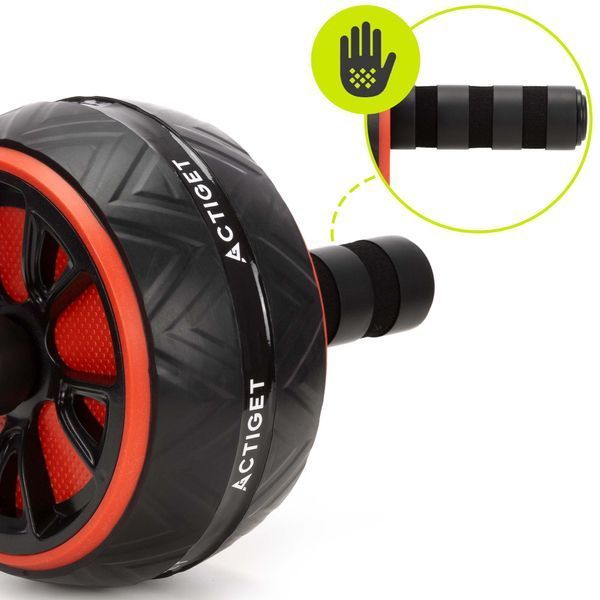 Ролик (гімнастичне колесо) для преса Actiget Ab Wheel ACT0111 Black/Red 5848 фото