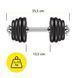 Гантелі металеві Cornix 2 x 15 кг набірні, в кейсі XR-0442 Black 5773 фото 7