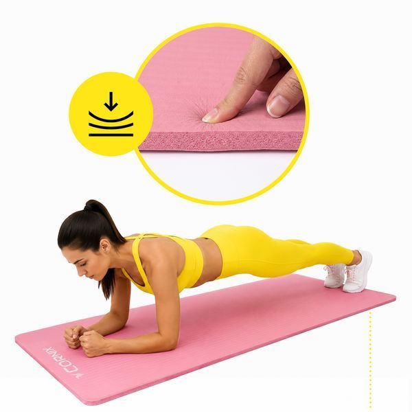 Килимок спортивний Cornix NBR 183 x 61 x 1.5 cм для йоги та фітнесу XR-0497 Pink 5953 фото