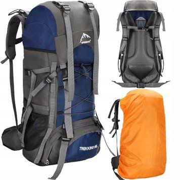 Рюкзак туристичний Springos 90 л CS0130 Navy Blue/Grey 6052 фото