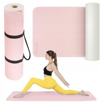 Килимок (мат) спортивний 4FIZJO TPE 180 x 60 x 1 см для йоги та фітнесу Pink/Grey (P-5907739311900) 2538 фото