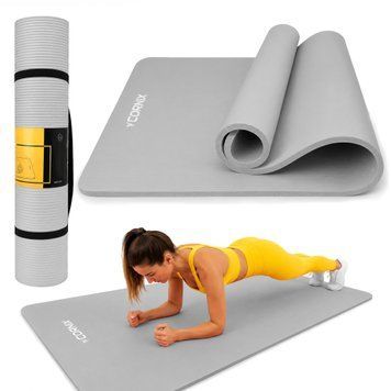 Килимок спортивний Cornix NBR XL 190 x 100 x 1.5 cм для йоги та фітнесу XR-0499 Grey 5955 фото