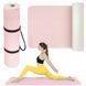 Килимок (мат) спортивний 4FIZJO TPE 180 x 60 x 0.6 см для йоги та фітнесу Pink/Grey (P-5907739317063) 4375 фото