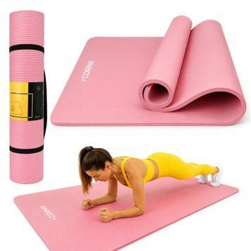 Килимок спортивний Cornix NBR XL 190 x 100 x 1.5 cм для йоги та фітнесу XR-0500 Pink 5956 фото