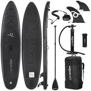 Надувна SUP дошка Aquaget 350 см з веслом AQ0040 Black 5982 фото