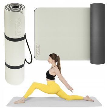 Килимок (мат) спортивний 4FIZJO TPE 180 x 60 x 1 см для йоги та фітнесу Grey/Black (P-5907739311931) 2541 фото