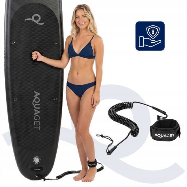 Надувна SUP дошка Aquaget 350 см з веслом AQ0040 Black 5982 фото