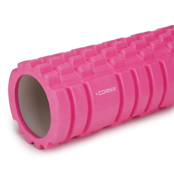 Масажний ролик Cornix EVA 33 x 14 см (валик, роллер) XR-0031 Pink 3822 фото