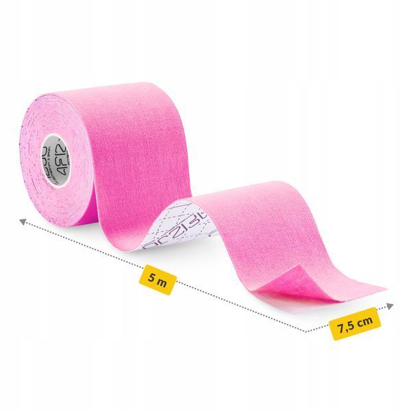 Стрічка кінезіологічна (кінезіо тейп) 4FIZJO 7.5 см x 5 м Pink (P-5907739318893) 4794 фото