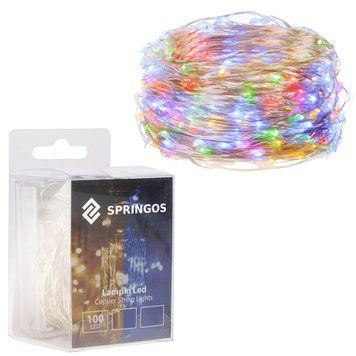 Гірлянда на батарейках Springos 9.9 м 100 LED CL0021 Mix 3156 фото