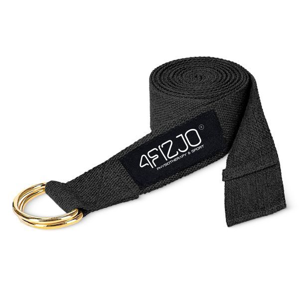 Ремінь для йоги 4FIZJO 300 см Black (P-5907739315397) 4884 фото