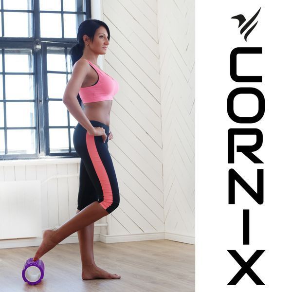 Масажний ролик Cornix EVA 33 x 14 см (валик, роллер) XR-0032 Violet 3823 фото
