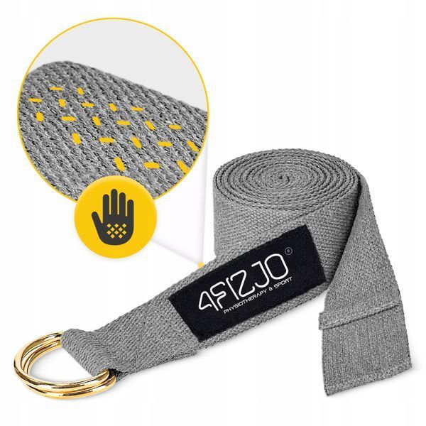 Ремінь для йоги 4FIZJO 300 см Grey (P-5907739315380) 4885 фото