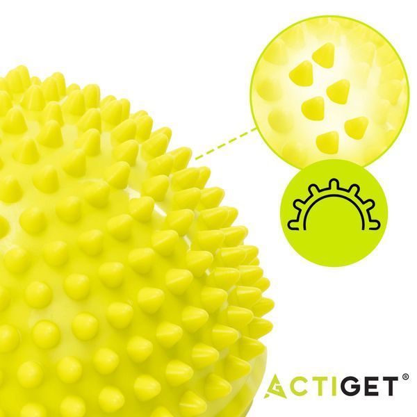 Півсфера масажна балансувальна Actiget Balance Pad 16 см 2 шт масажер для ніг, стоп ACT0118 Yellow 5854 фото