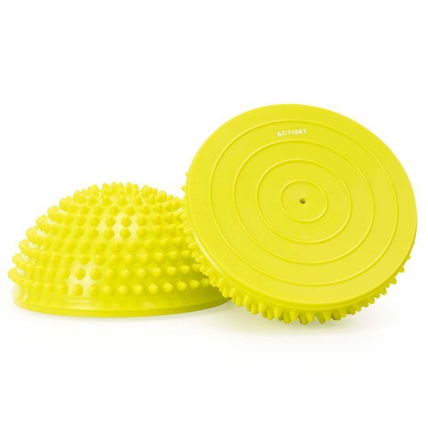 Півсфера масажна балансувальна Actiget Balance Pad 16 см 2 шт масажер для ніг, стоп ACT0118 Yellow 5854 фото