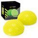 Півсфера масажна балансувальна Actiget Balance Pad 16 см 2 шт масажер для ніг, стоп ACT0118 Yellow 5854 фото 1