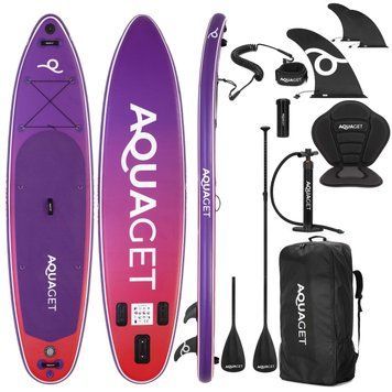 Надувна SUP дошка Aquaget 350 см з веслом AQ0043 Violet/Red 5985 фото