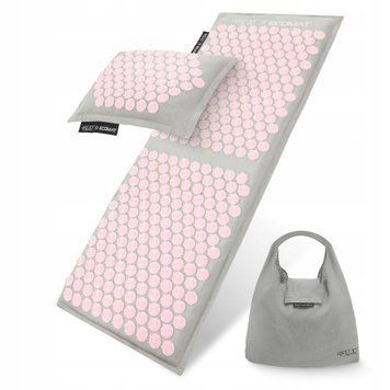 Килимок акупунктурний з подушкою 4FIZJO Eco Mat XL Аплікатор Кузнєцова Grey/Pink (P-5907739313607) 4679 фото