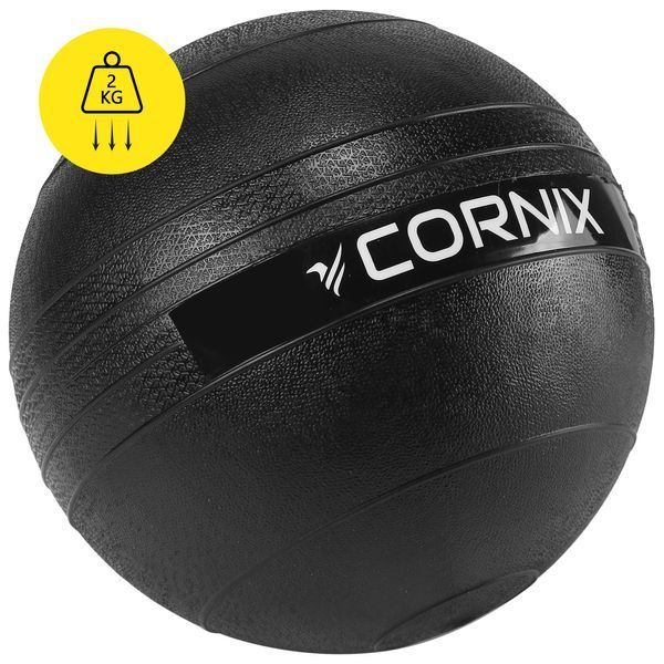 Слембол (медичний м'яч) для кросфіту Cornix Slam Ball 2 кг XR-0541 Black 6085 фото