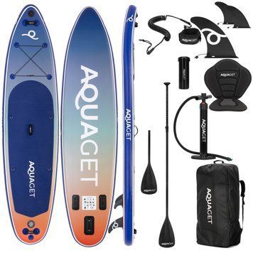 Надувна SUP дошка Aquaget 350 см з веслом AQ0044 Blue/Orange 5986 фото