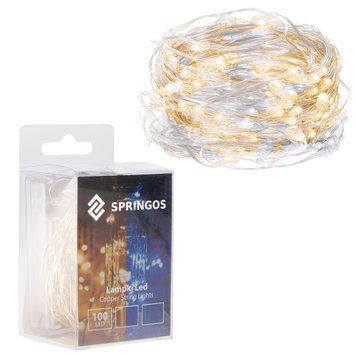 Гірлянда на батарейках Springos 9.9 м 100 LED CL0024 Cold White/Warm White 3159 фото