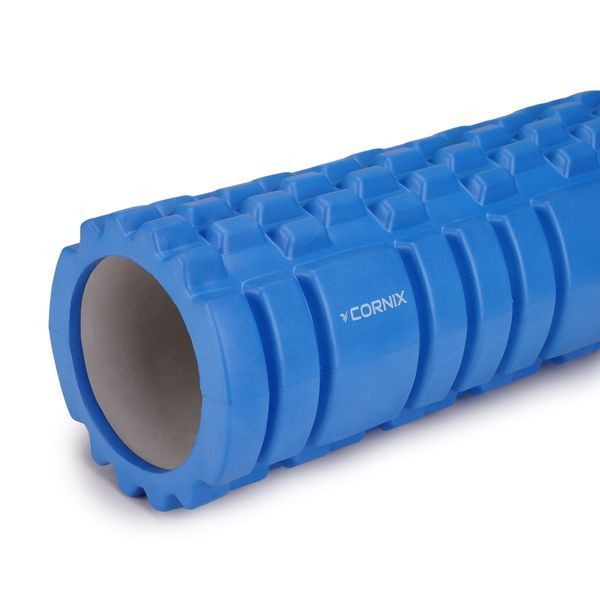 Масажний ролик Cornix EVA 33 x 14 см (валик, роллер) XR-0035 Blue 3826 фото