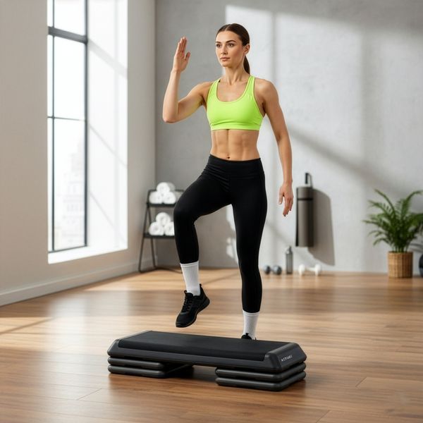 Степ-платформа 3-ступінчаста Actiget Pro 108 х 28.5 х 10-19.5 см ACT0121 Black/Grey 5856 фото