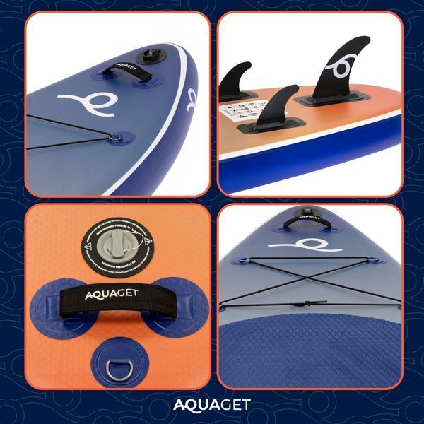 Надувна SUP дошка Aquaget 350 см з веслом AQ0044 Blue/Orange 5986 фото