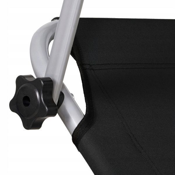 Розкладачка-шезлонг Springos з навісом GC0056 Black 6035 фото