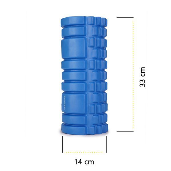 Масажний ролик Cornix EVA 33 x 14 см (валик, роллер) XR-0035 Blue 3826 фото