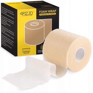 Підкладка під тейп 4FIZJO Foam Wrap 7 см x 27 м Beige (P-5905973401524) 5478 фото