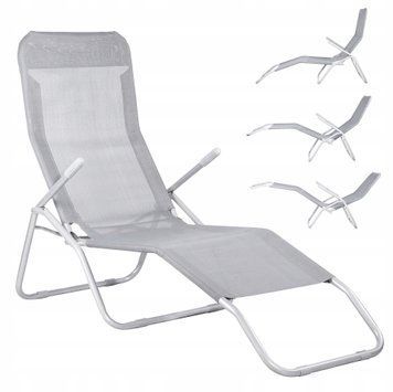 Шезлонг Springos Zero Gravity складний GC0015 Grey 6036 фото