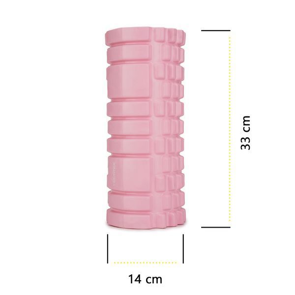 Масажний ролик Cornix EVA 33 x 14 см (валик, роллер) XR-0036 Light Pink 3827 фото